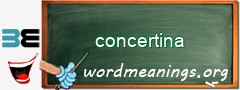 WordMeaning blackboard for concertina